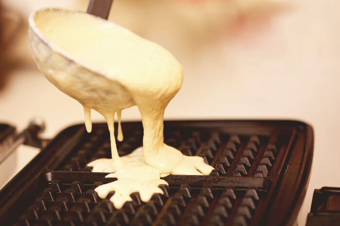 ワッフル調理画像