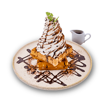 チョコレートソース＆<br>アイスワッフル詳細写真